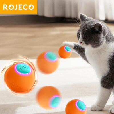 #ad Cat Toys Smart Interactive Bouncing Ball Automatic Rolling Training Self moving $53.99