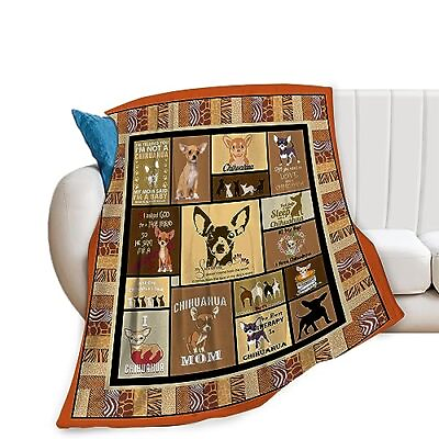 #ad Cute Chihuahua Blanket Dog Fleece Throw Blanket Dog Gifts for Dog Lovers Supe... $31.41