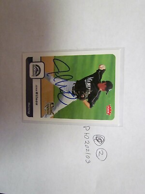 #ad 2006 Fleer Josh Wilson Signed Baseball Card $5.00