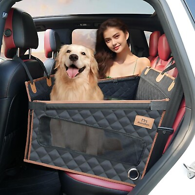 #ad Dog Car Seat Cover Hammock Back Seat Protector Extender SUV Truck Large Black $77.77