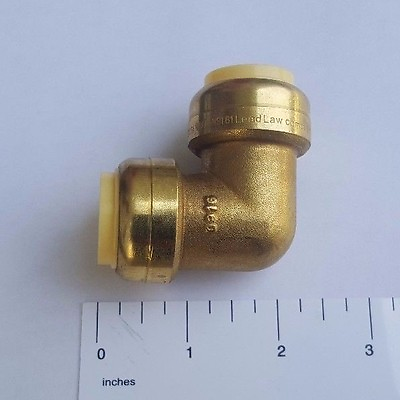 #ad 20 PIECES 3 4quot; X 3 4quot; PUSH FIT ELBOWS FITTINGS LEAD FREE BRASS $73.99