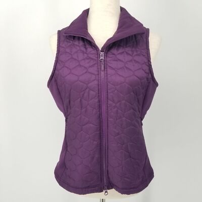 #ad LL Bean Purple Thinsulate Zip Vest Size Small $15.00