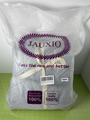#ad Jauxio Twin Duvet Cover With Pillow Shams Diamond Pintuck Grey $14.51