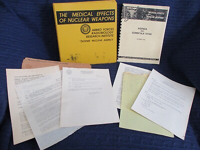 #ad MEDICAL EFFECTS NUCLEAR WEAPONS ARMED FORCES DEFENSE NUCLEAR AGENCY COURSE BOOK $429.95