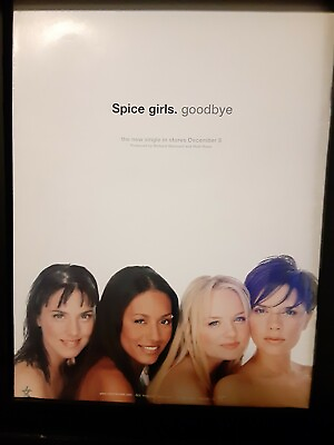 #ad Spice Girls Goodbye Rare Original Radio Promo Poster Ad Framed $65.00