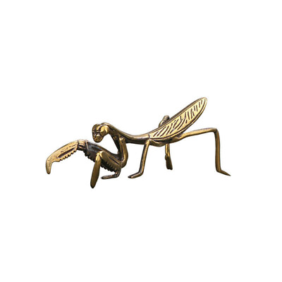 #ad Copper Praying Mantis Small Ornaments Tea Ceremony Tea Pets Copper Insects New $12.73