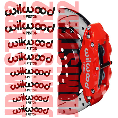 #ad Wilwood 4 Piston Brake Caliper Decal Sticker Hi Temp Vinyl Decal Sticker $12.99