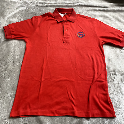 #ad Lancer David Winter Polo Shirt Medium Red Collar Tshirt Top Royal Princess Logo GBP 13.10