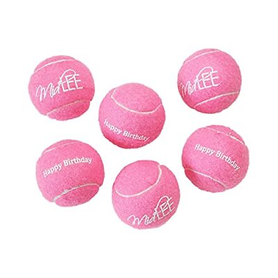 #ad Happy Birthday Dog Tennis Balls 6 Pack Regular Pink $27.26