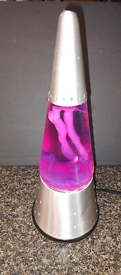 #ad Vtg Lava Lite Silver Motion purple Blue Lamp Starlight Base Wizard Stars No Bulb $100.00