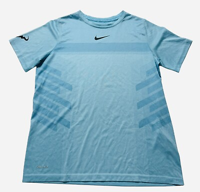 #ad Nike L Rafael Nadal Tennis Dri Fit T shirt Light Blue Women’s Size X Large XL $39.99
