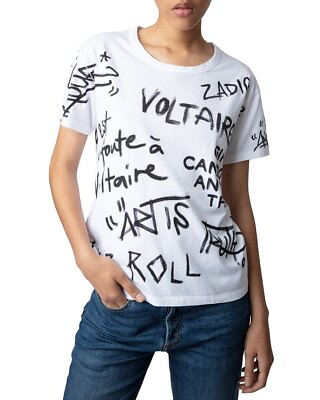 #ad Zadig amp; Voltaire Marta Manifesto Tag Shirt Women#x27;s $59.99