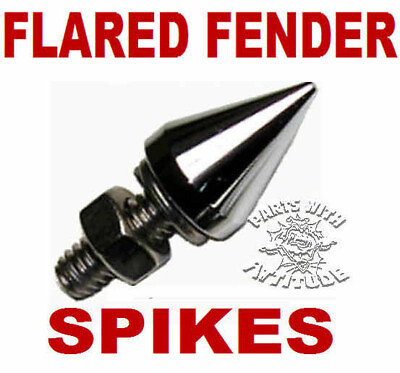 CHROME BULL DOG SPIKES FOR FLARED TRUCK FENDER 3 4 INCH TALL SOLD INDIVIDUALLY $3.99