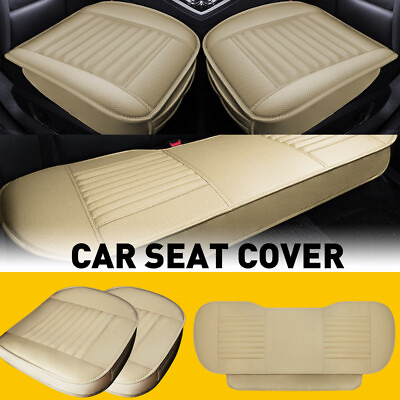 #ad Beige Car Seat Covers Universal Protector Rear Front Car Truck SUV Van AUTO EOA $53.19