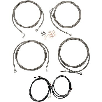#ad LA CHOPPERS LA 8054KT3 13 Stainless Complete Plug and Play Cable Kit 12 14quot; $395.95