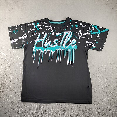 #ad Encrypted Shirt Mens 3X Black Hustle Crew Neck Streetwear Hip Hop Urban Tee $15.00