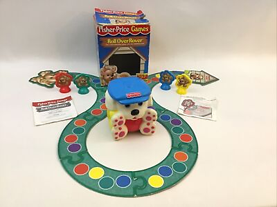 #ad Fisher Price Games Roll Over Rover Children#x27;s Color Matching Puppy Complete 1998 $23.72