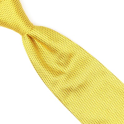 #ad Bullock Jones x Charles Hill Mens English Silk Necktie Yellow Gold Textured Tie $22.49