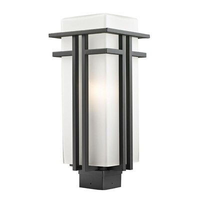 #ad 1 Light Outdoor Post Mount Lantern in Art Deco Style 7.75 Inches Wide by 19.25 $318.95