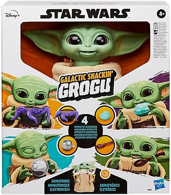 #ad NEW Star Wars Galactic Snacking Grogu Animatronic The Mandalorian Yoda sounds 9quot; $25.00