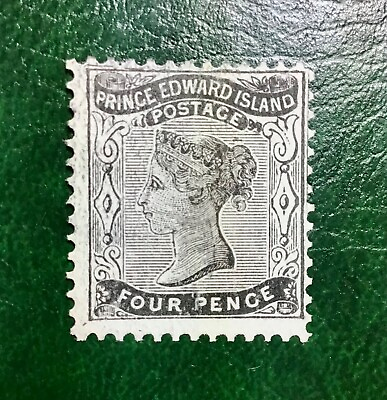 #ad Prince Edward Island Scott 9 4d Black Fine Used PEI P.E.I. 1868 Scarce As Used $15.00