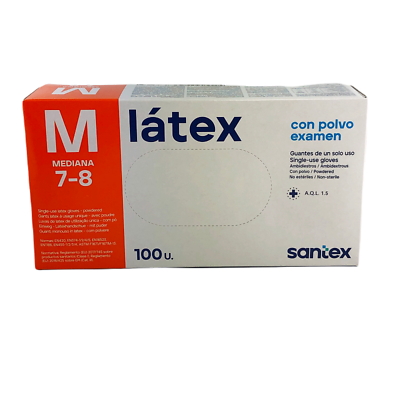 #ad Gloves Latex Box Of 100 Size M 7 8 $9.88