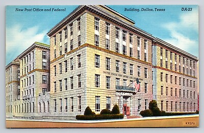 #ad Dallas TX Texas New Post Office amp; Federal Building Vintage Postcard $5.87