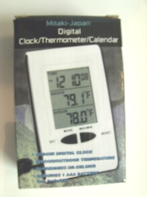 #ad Mitaki Japan Digital Clock Thermometer Calendar ELCLOCK2 $6.00