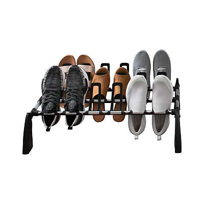 #ad Organize It All Floor Shoe Rack 9 Pair of Shoes Black $21.29