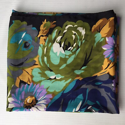#ad Floral Flower Pattern Fashion Scarf Shawl Wrap Square Blue Green Black Purple $4.04