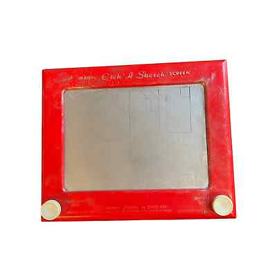 #ad Etch A Sketch Vintage Screen 1980 Drawing Board Classic Toy Red amp; Gray Age 5 $20.79
