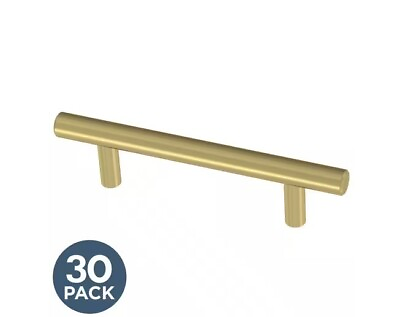#ad GLIDERITE Simple Bar 3quot; C to Center Satin Gold Cabinet Drawer Bar Pull 30 Pack $35.00