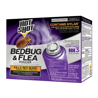 #ad Hot Shot Bedbug and Flea Fogger 3 Count **SAME DAY SHIPPING** $19.95