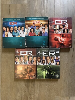 #ad ER The Complete Seasons 1 2 3 6 8 DVD LOT $25.00