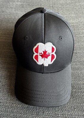 #ad Black Clover Hat Live Lucky Black Red Canada Flag Logo Cap C $19.99
