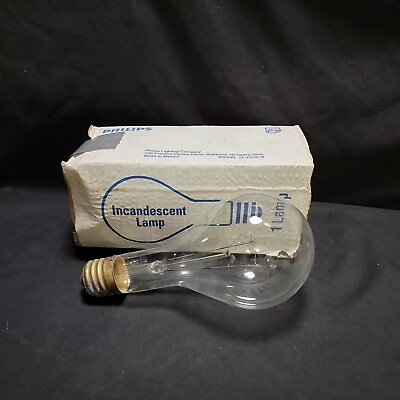 #ad Philips Lamp Light Bulb PS35 WORKS XL Clear Mogul Base 300W 120V VTG Old Stock $9.99