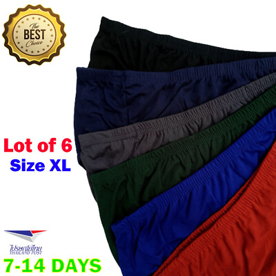 #ad 6x Mens Briefs Underwear Cotton X Large Classics Assorted Color Hips 38quot; 43quot; Lin $30.99