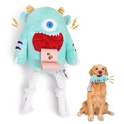 #ad Squeak Plush Dog Toy Super Soft Plush Stuffed Shaped Pet Toys Monster $13.71