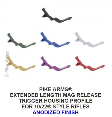 #ad PIKE ARMS RUGER 10 22 EXTENDED MAGAZINE RELEASE LEVER FOREST GREEN $21.99