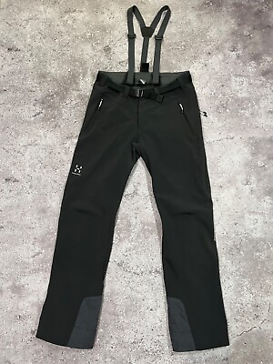 #ad Haglofs Rando Flex Softshell Waterproof Trousers Ski Pants Size S Men#x27;s Gray $110.00