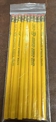 #ad Rare Gates Rubber Co. Package of 10 Loose Pencils #2 2 4 Green Lettering Unused $24.99