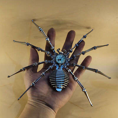 #ad Time Spider Stainless Steel Static Mechanical Insect Model Handicraft DIY $47.31