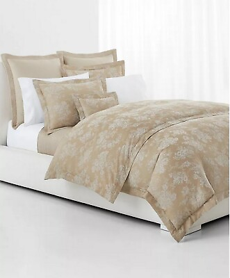 #ad Lauren Ralph Lauren Mya King Comforter Jacquard Cotton True Pearl $520 $270.00