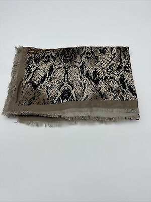 #ad Bursa Silk Art Exotic Print 100% Silk Scarf Made In Turkey Approx. 30 in X 78 in $9.80