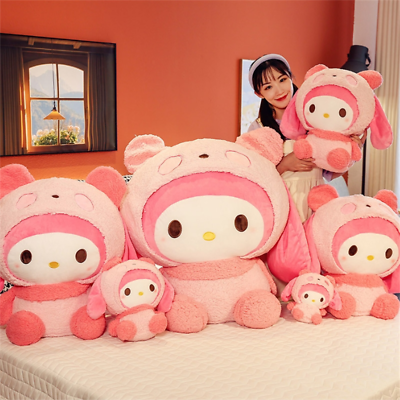 #ad Kuromi My Melody Pink Plush Toy Stuffed Doll Bed Sofa Pillow Cushion Huge Gift $73.82