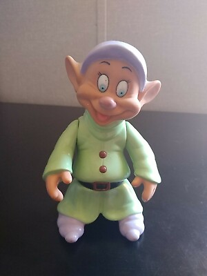 #ad DOPEY Vintage Disney Snow White and the Seven Dwarfs Vinyl Toy Doll Figure 5.5quot; $9.99