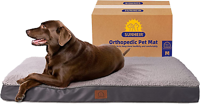 #ad Medium Dog Bed for Medium Dogs Orthopedic Dog Bed with Removable Waterproof Cov $34.99