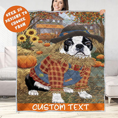 #ad Boston Terrier Quilt Dog Bedding Personalized Bed Gift Many Designs NWT $54.99