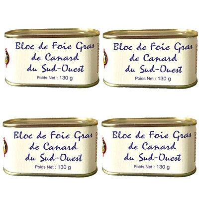 #ad Block of duck foie gras 4x130g $97.60