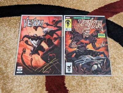 #ad Venom #32 amp; 33 Marvel Comics Lot Variant Covers Signed By Donny Cates with COA $61.99